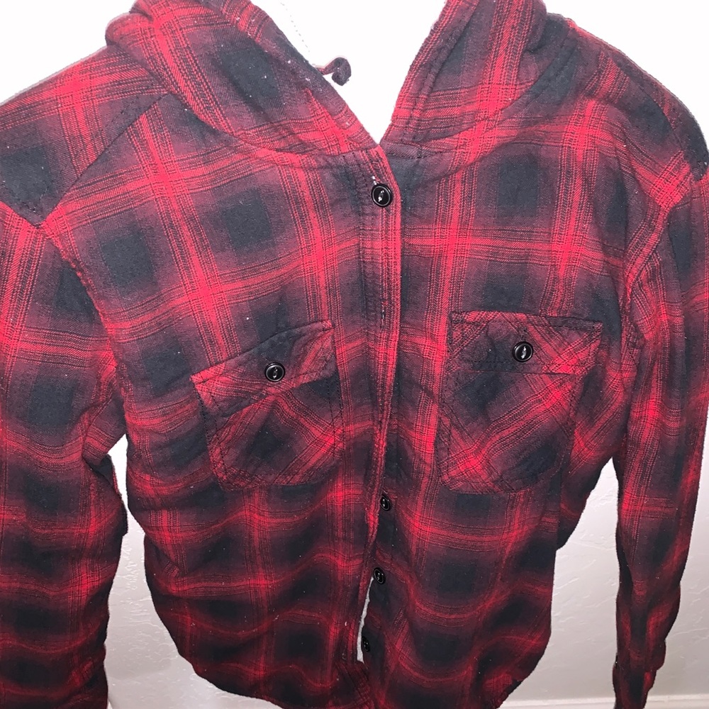 thick red flannel jacket